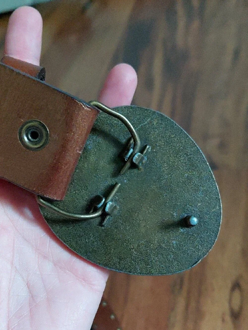 Boho Beaded Stone Buckle Genuine Bonded Leather Belt Turquoise Western Rodeo L